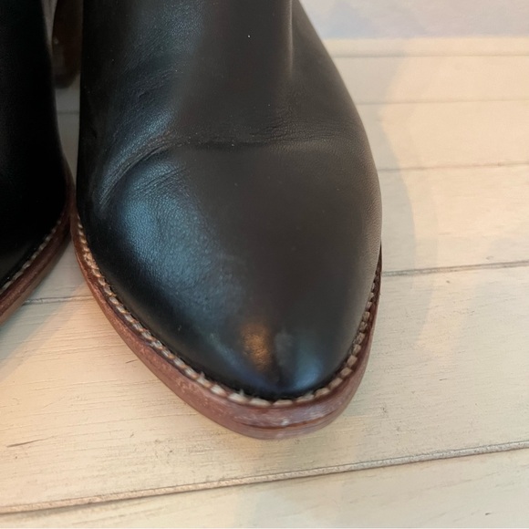 Madewell Sonia Black Leather Low Ankle Chelsea Boots Booties - Picture 6 of 12